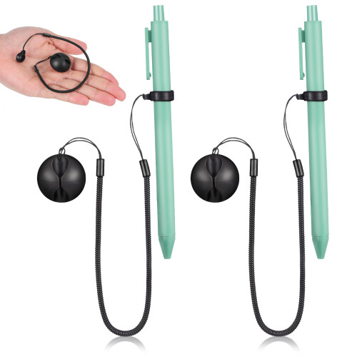 2 Pcs Stylus Pen Fixing Rope 30.00x0.80x0.30cm Black