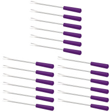18Pcs Small Purple Bbq Forks Sturdy Corn Skewers for Outdoor Party Use