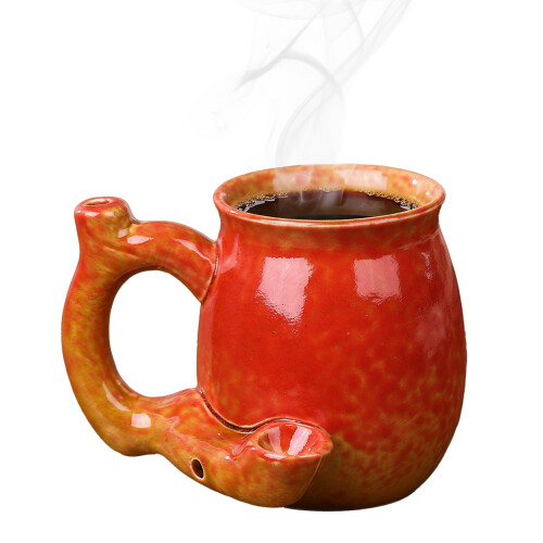 Kaffeetasse in Form einer Kaffeekanne, glasierte Keramik, 1 Stück 1