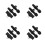 4Sets Compact Wireless Lavalier Mic ABS Clip-on Lapel Microphone Black 1