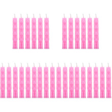 30St Transparante Roze Wassticks Met Pit Voor Persoonlijke Decoratie