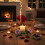 Faux Rose Garland Candle Cup Ring Decoration Rustic Style 1 4