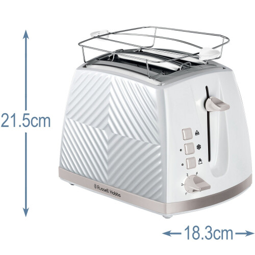Russell Hobbs Toaster White Groove 2S Toast 26391-56 1