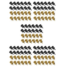 120Pcs Guitar Strap Locks Metal Strap Button Metal End Pins Flat for Acoustic Classical Electric Guitar Bass