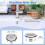 6-Pcs Sink Basin Overflow Covers, Plastic Round Hole Drain Caps, Compatible with Standard Kitchen Sinks 2