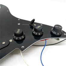 2X Single Coil SSS Elektrische Gitaar Slagplaat Pick- Geladen Voorbedrade Scratch Plaat 11 Gaten 3-Laags voor ST SQ Gitaar