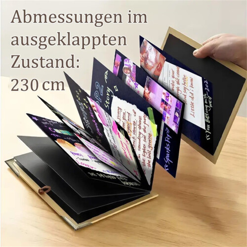 Hopfällbart scrapbookalbum, utbyggbart, 230 cm 2