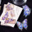 Scrapbook Stickers Shell Light Butterfly PET 180pcs 3