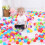 100Pcs Round Shaped Ocean Balls Assorted Colors Lightweight Plastic Balls for Games 4