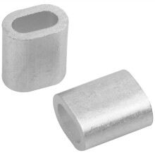 2mm Aluminum Double Hole Wire Rope Clamp Clip Sleeve 800 Pcs