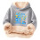 Sudadera con capucha infantil de felpa con estampado multicolor 4