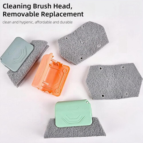 Magic Window Track Cleaner Brush Set Pink 3PCS 1