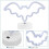 2Pcs Pink Bat Shaped Neon Night Lamp USB LED Decorative Table Light 5