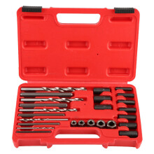 Corrosion Resistant Drill Bits And Broken Screws Removal Kit Bolt Extractors Multi-Spline Extractors Plug Removal Tool Reverse Spiral Recess Design