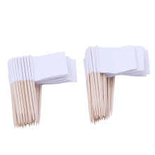 100pcs Paper & Wood Flag Cupcake Toppers