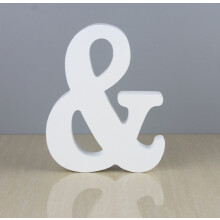 Lettre décorative en bois 15 cm blanche