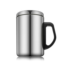 Tasse de camping incassable et indestructible, mug de voyage isotherme avec couvercle anti-fuites, en acier inoxydable double paroi facile Ă