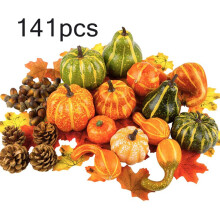 141-Piece Autumn Decoration Set: Pumpkins, Acorns, Maple