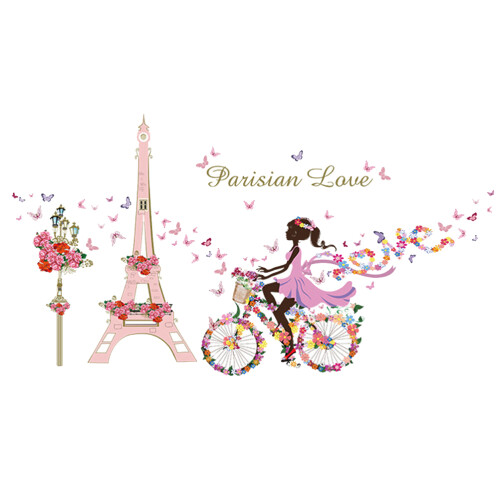 Eiffel Tower Wall Sticker PVC60x90cm