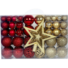 Assortiment de décorations de Noël, boules de Noël multicolores pour les fêtes, réutilisables et résistantes, incassables.