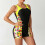 Costume intero da donna a pantaloncino per acquagym 6