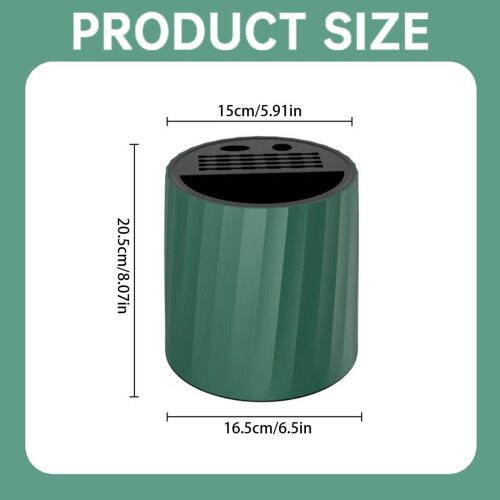 Utensil Storage Stand Rotating Cylinder Holder 6 Slots 2