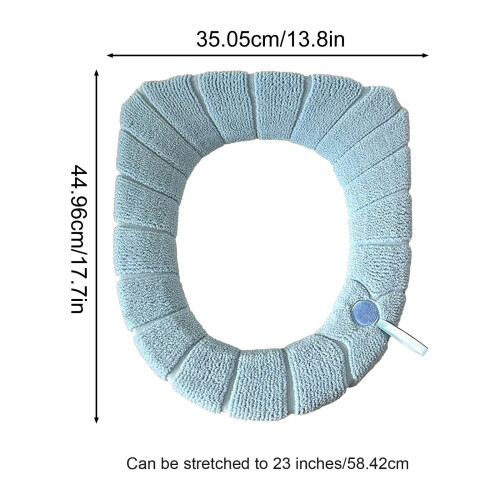 Coussinet de siège de toilette doux, épais, chaud et extensible 2
