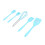 5-Piece Blue Silicone Utensil Set - Non-Scratch, Heat Resistant Kitchen Tools 2