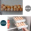 32-Egg Αυγοθήκη ψυγείου 2 επιπέδων με συρτάρι και λαβές – Πορτοκαλί, συμβατή με 5