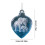 Christmas Tree Ornament Blue Gradient Elephant Pendant 6