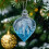 Christmas Tree Ornament Gradient Blue Elephant Pendant 7