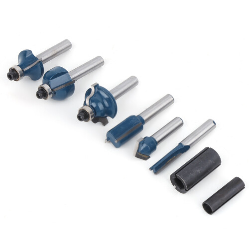 Precise Cutting Router Bit Set High Cutting Efficiency Smooth Rotation Woodworking Tools Multi Purpose Use Universal Shank Easy Storage Carbide 2