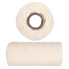 100m Cotton Rope, 4mm Thick, Macrame Yarn for Crafts