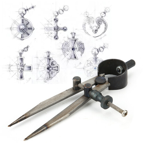 Precision Angle Divider Rotating Craft Tool With Hardened Points For Leathercraft And Mechanical Scribing 1