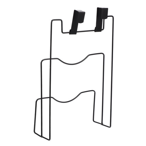 Delicate Pot Lid Rack Black Wall Mounted Kitchen Storage Holder Compact and Convenient 2