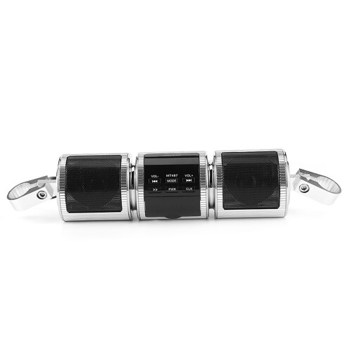 Αδιάβροχο στερεοφωνικό μοτοσικλέτας Bluetooth FM ραδιόφωνο HiFi ηχοσύστημα περίβλημα 2