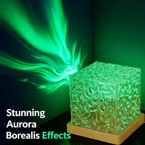 Aurora Light Projector, Dynamic Rotating Water Ripple Projector Night Light, Aurora Borealis Night Light Projector for Bedroom 1