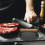 HEMOTON Steak Press Hamburger Meat Tenderizing Tool Patty Round Grill Black 4