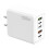 Γρήγορος φορτιστής PD 120W με 2 θύρες USB-A + 3 θύρες USB-C, Συμπαγής 7,8x5,5x2,8cm, Λευκό ABS, 2