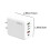 Γρήγορος φορτιστής PD 120W με 2 θύρες USB-A + 3 θύρες USB-C, Συμπαγής 7,8x5,5x2,8cm, Λευκό ABS, 3