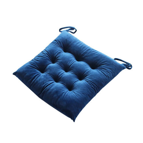 Coussin de chaise uni bleu carré 40 cm (1 pièce) 1