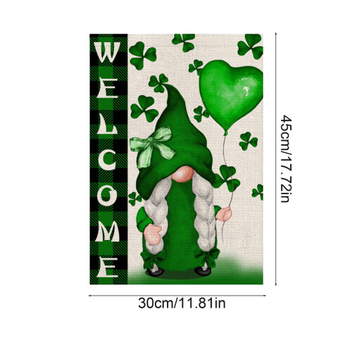 St. Patrick's Day Garden Flag Shamrock Design 1 Pack 2