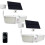 Solar Motion Sensor Floodlights 6500K, 180 LED, IP65, with Remote—White, 2-PCS 2