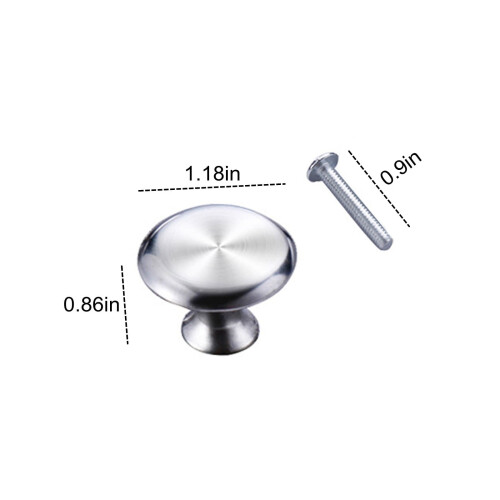 Cabinet Knob, Round Drawer Pulls, Dresser Knobs, Kitchen Knobs, Closet Cupboard Door Cabinet Knobs Pull Handles Hardware with Long Short Screws 2