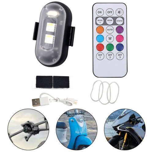 Wireless Remote Control Strobe Light LED 7 Colors Car Motorcycle 2