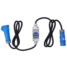 Conector industrial impermeable y duradero con clasificación IP44 Medidor de potencia LCD Compatibilidad con toma de pared de superficie Accesorios