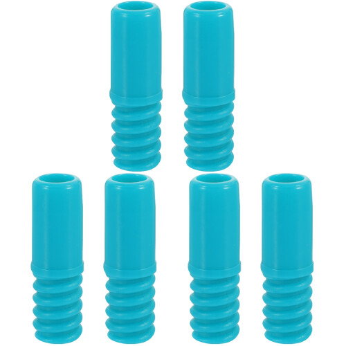 6Pcs Sky-Blue Plastic Threaded Tip Replacement for Mop Broom Poles 2