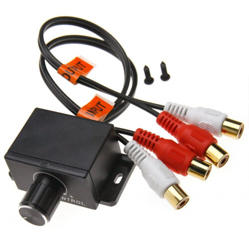Mounting Level Control Amplifier RCA Level Controller Bass Boost Volume Control Knob Universal Car Amplifier Audio Adjuster With Cable High Quality 2