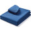 Massage Table Sheets Set (3pcs) – Microfiber, Soft, Stain & Wrinkle Resistant, Flat + Fitted + Cradle Cover – Dark Blue 3