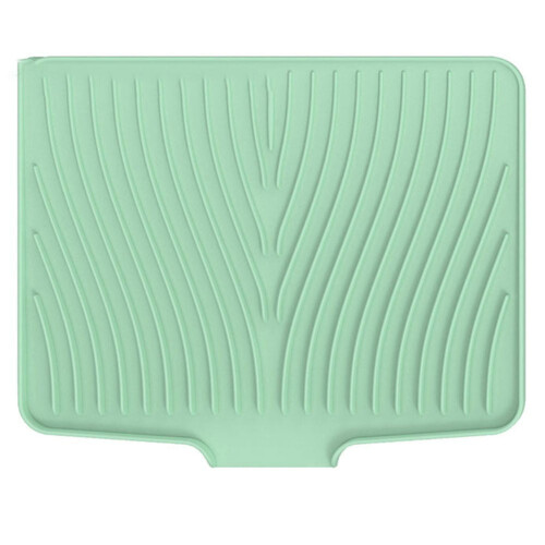 Tapete de silicone extra grande para secar louça, com borda elevada e extremidade aberta. 1